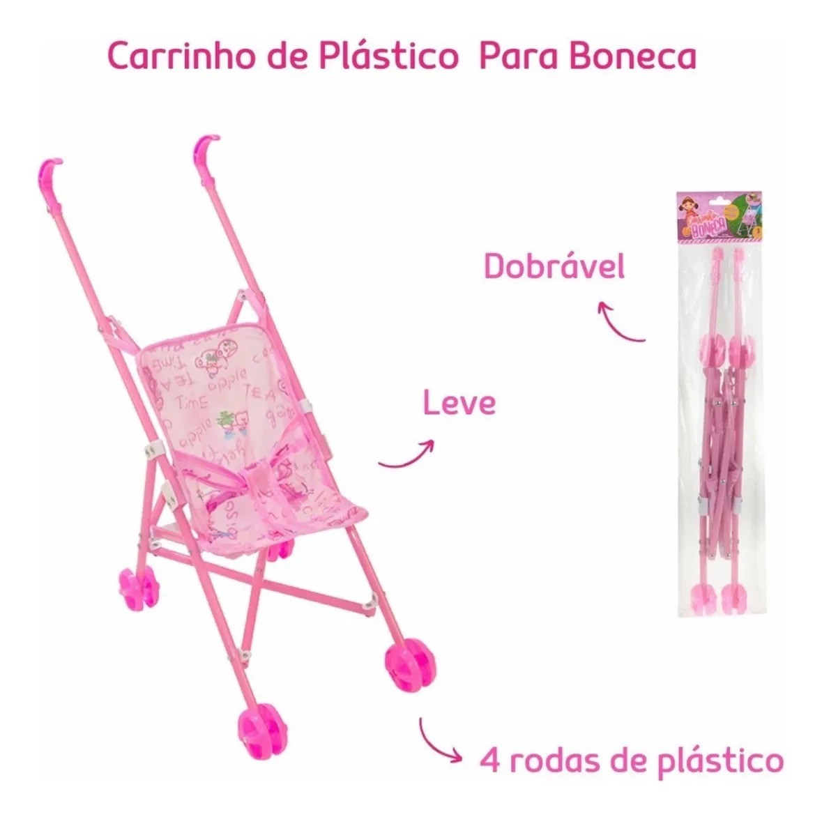 CARRINHO BONECA ART BRINK DOBRAVEL